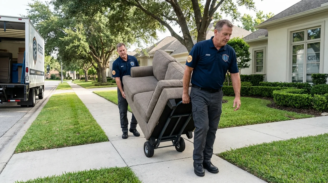 Local residential moving crew loading furniture in Pleasant Grove, AL
